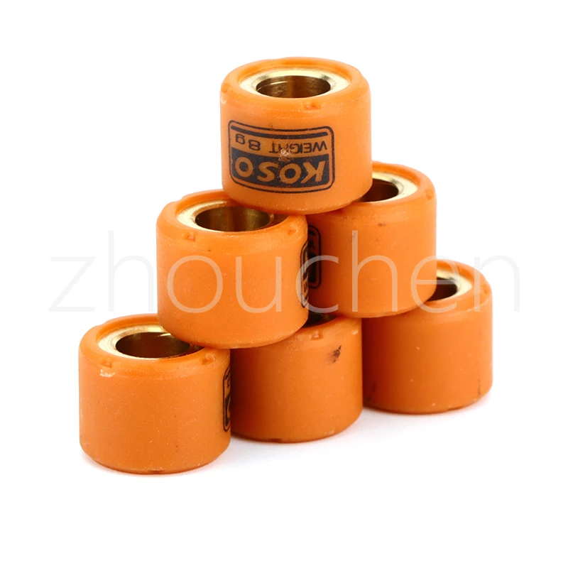 6pcs Motorcycle Performance Variator Roller Weights 15x12mm 5/6/7/8/9/10 Gram For 139QMB 50cc Chinese Scooter Parts 15x12