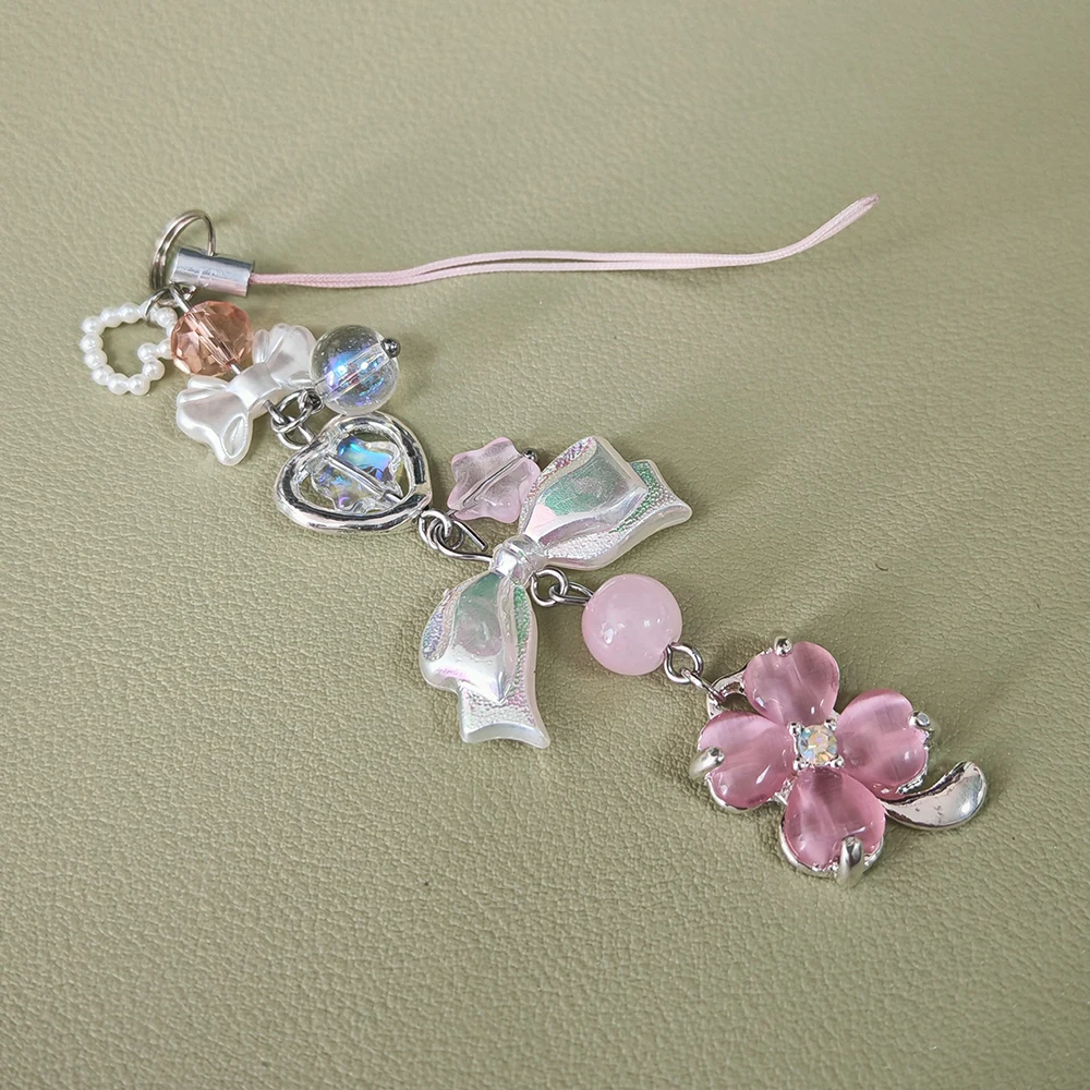 الحلو Y2K الهاتف Charms قلادة لطيف محظوظ ليف المفاتيح حالات ل Airpods سماعات iP 16 CCD كاميرا Ins كوريا اليدوية DIY بها بنفسك