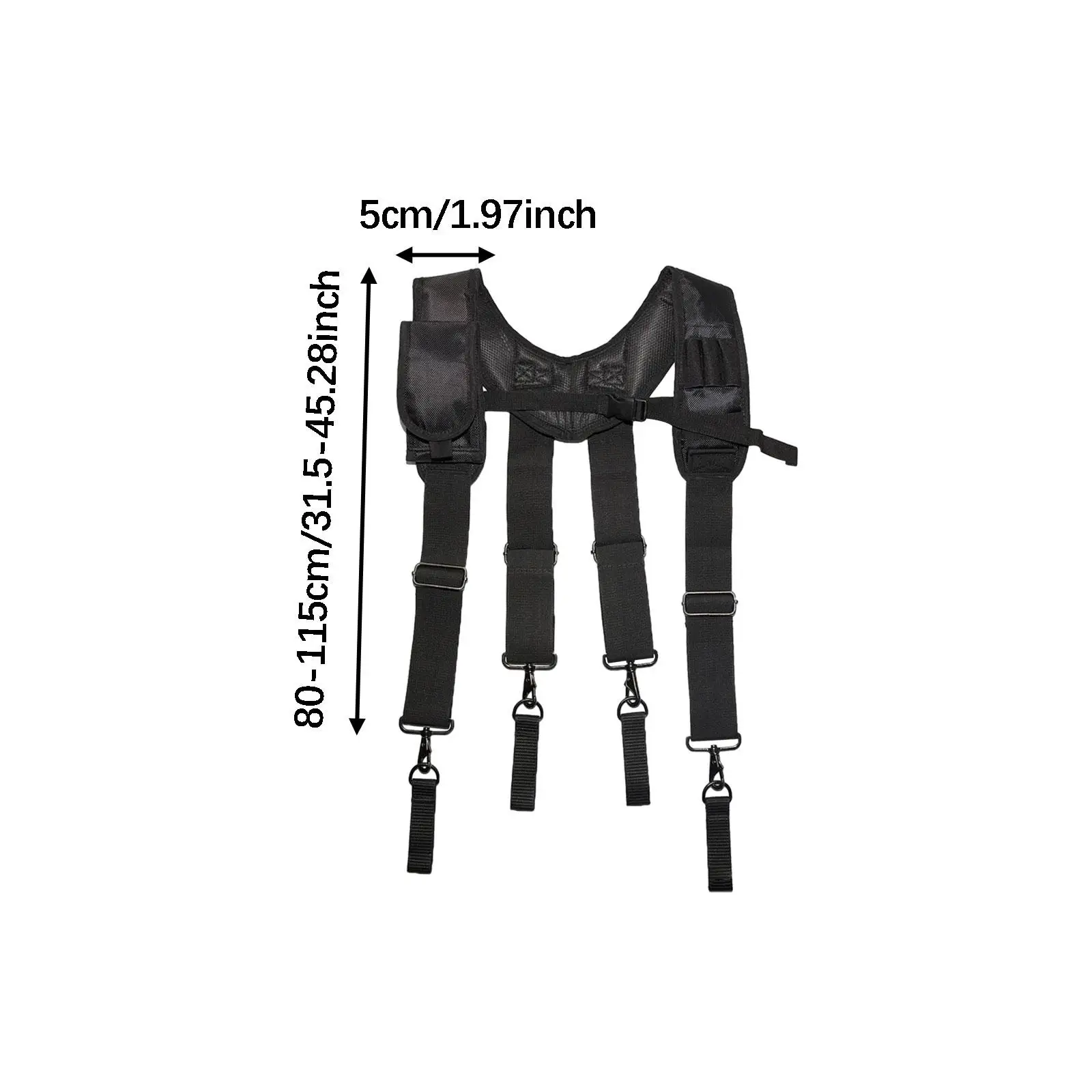 Portable Tool Belt Suspender Attachment Loops Reinforced Belt Tools Holder for Handyman Electrician Worksite Safety