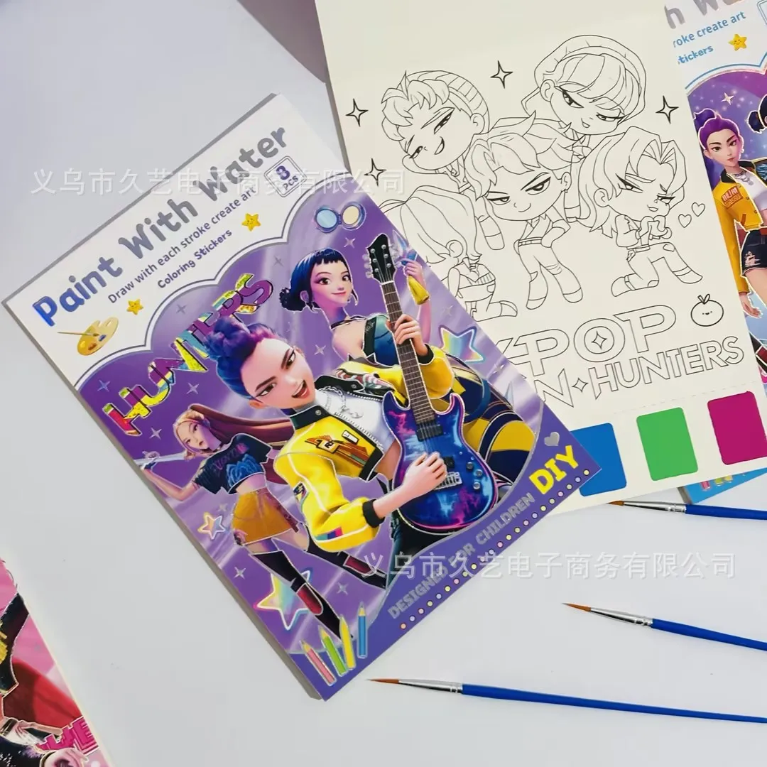 4psc لمجموعة الصيادين الساحرة الجديدة كتاب التلوين الكرتون الساحرة لغز تلوين كتاب طالب المدرسة الابتدائية لتقوم بها بنفسك النشاط الفني Boo #3