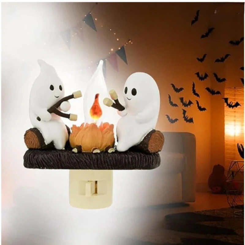 

Christmas Party Ghost Bonfire Flashing Night Light Ghost Socket Night Light Ornaments