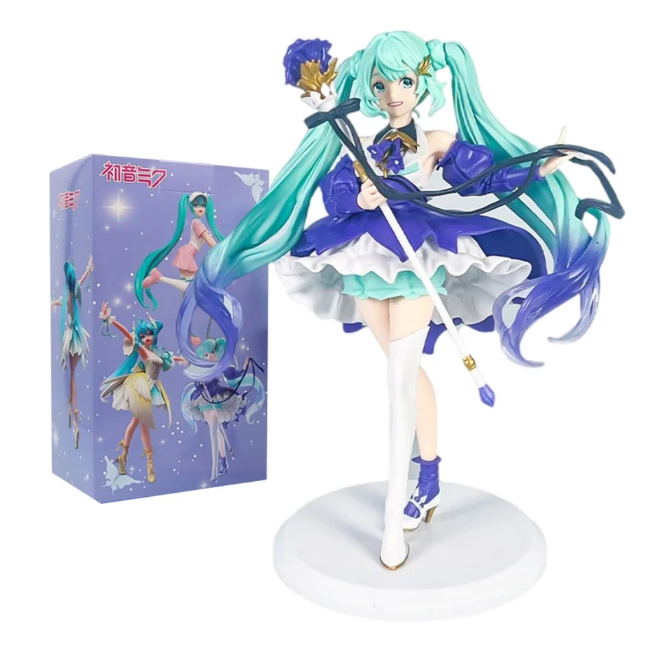 Hatsune Miku Pesta Ulang Tahun Bauhinia Gadis Cantik Prajurit Elf Model Aksi Mainan Pvc Koleksi Anime Aksesori Desktop Hadiah