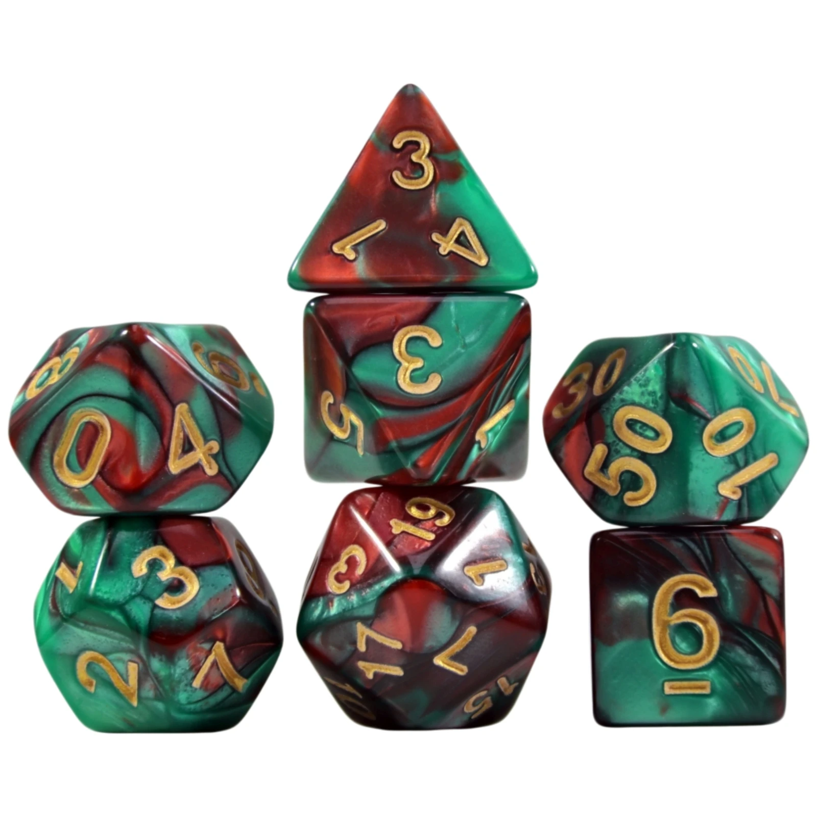 

DND Dice Set 7pcs Plastics Polyhedral Dice for Tabletop RPG Enthusiasts, Mixing Color Dice