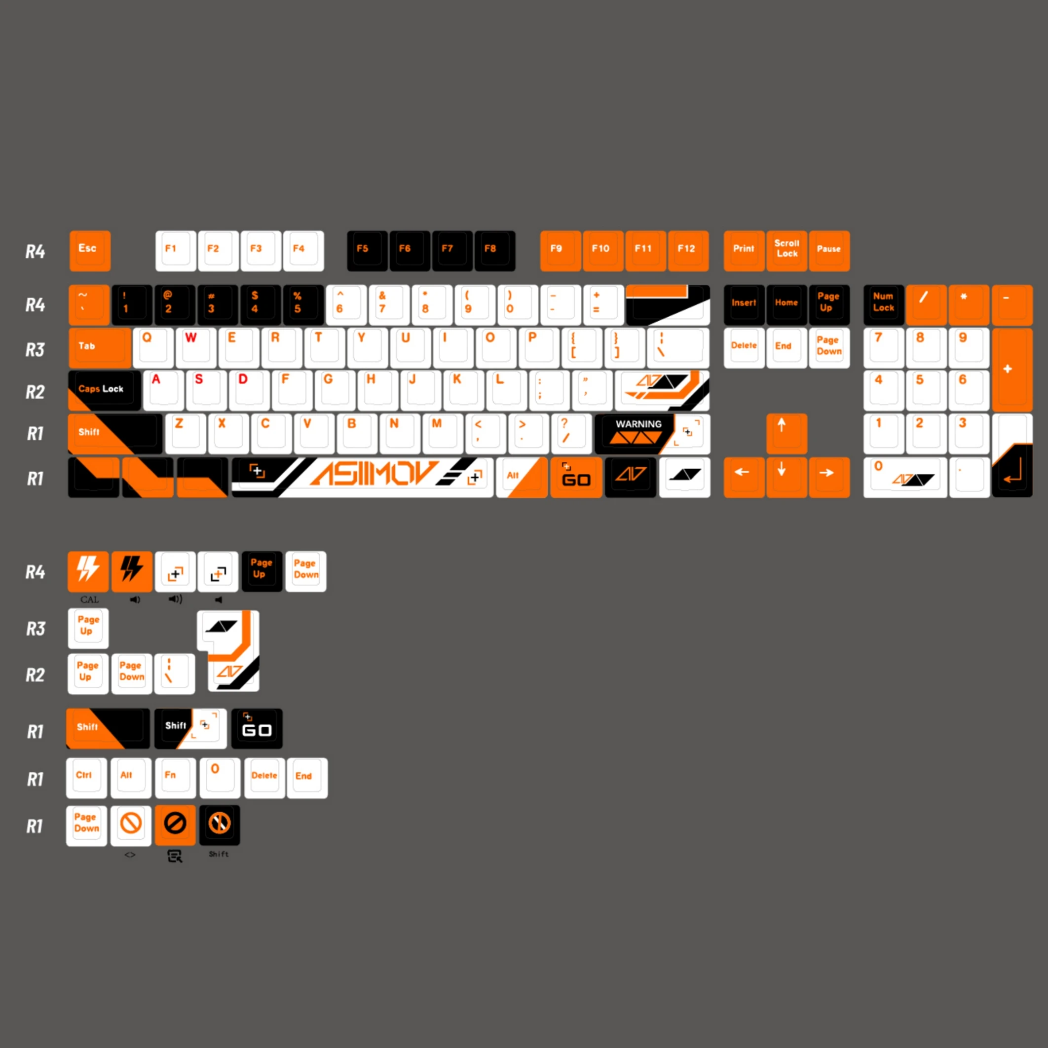 128 Keys/Set Two Simov Keycap Side Print Cherry Profile PBT DYE Sublimation For GH60 GK61 RK68 RK87 104 Mechanical Keyboard