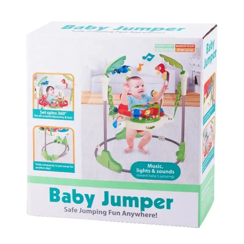 Attractive New Type Baby Rocking Chair Swing Children Toys Foldable Fitness Baby Toy Jumping Rocker Chairs with Musical