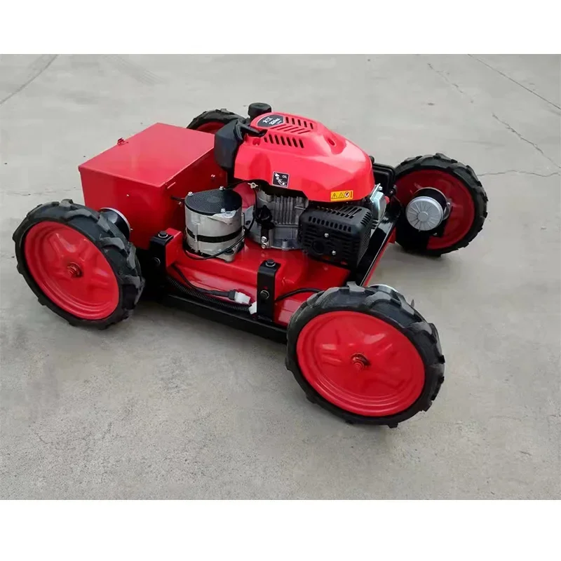 Wheel Remote Control Lawn Mower Robot 4WD Petrol lawn mower with battery