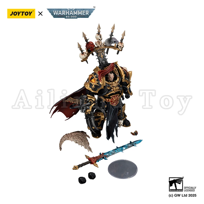 [الطلب المسبق] مجسم JOYTOY 1/18 40K Black Legion Abaddon the Despoiler مع Drach'nyen وTalon of Horus Anime Toy