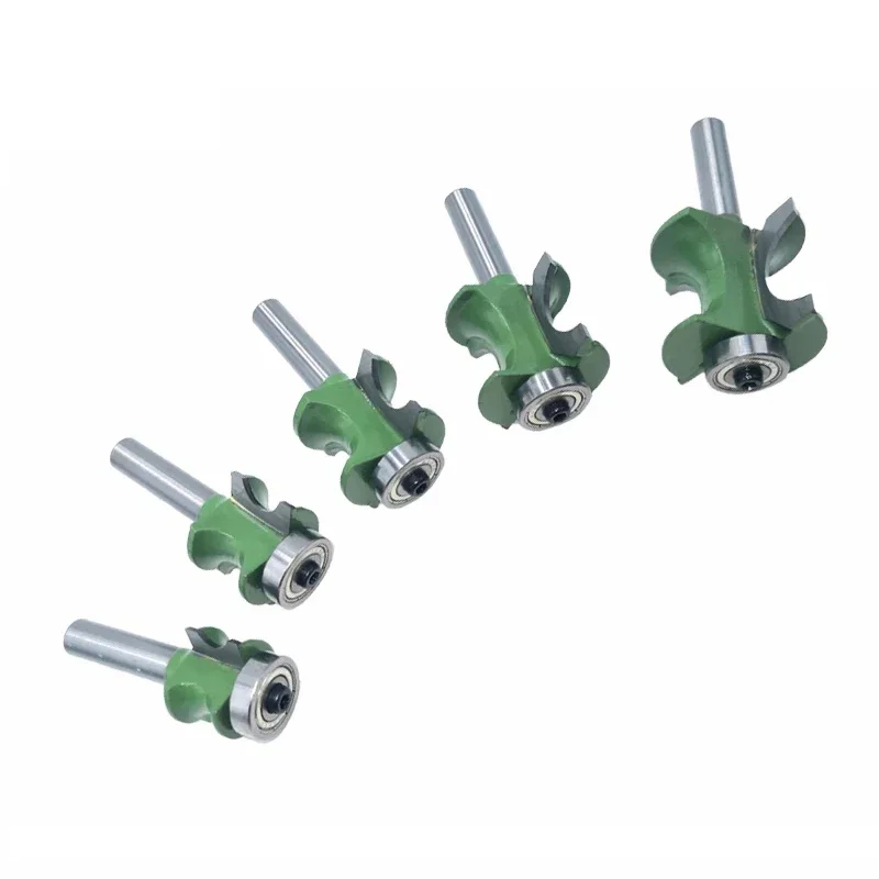1 PC 8mm Shank Bullnose Half Round Bit Endmill Router Bits Wood 2 Flute Bearing Woodworking Tool Milling Cutter
