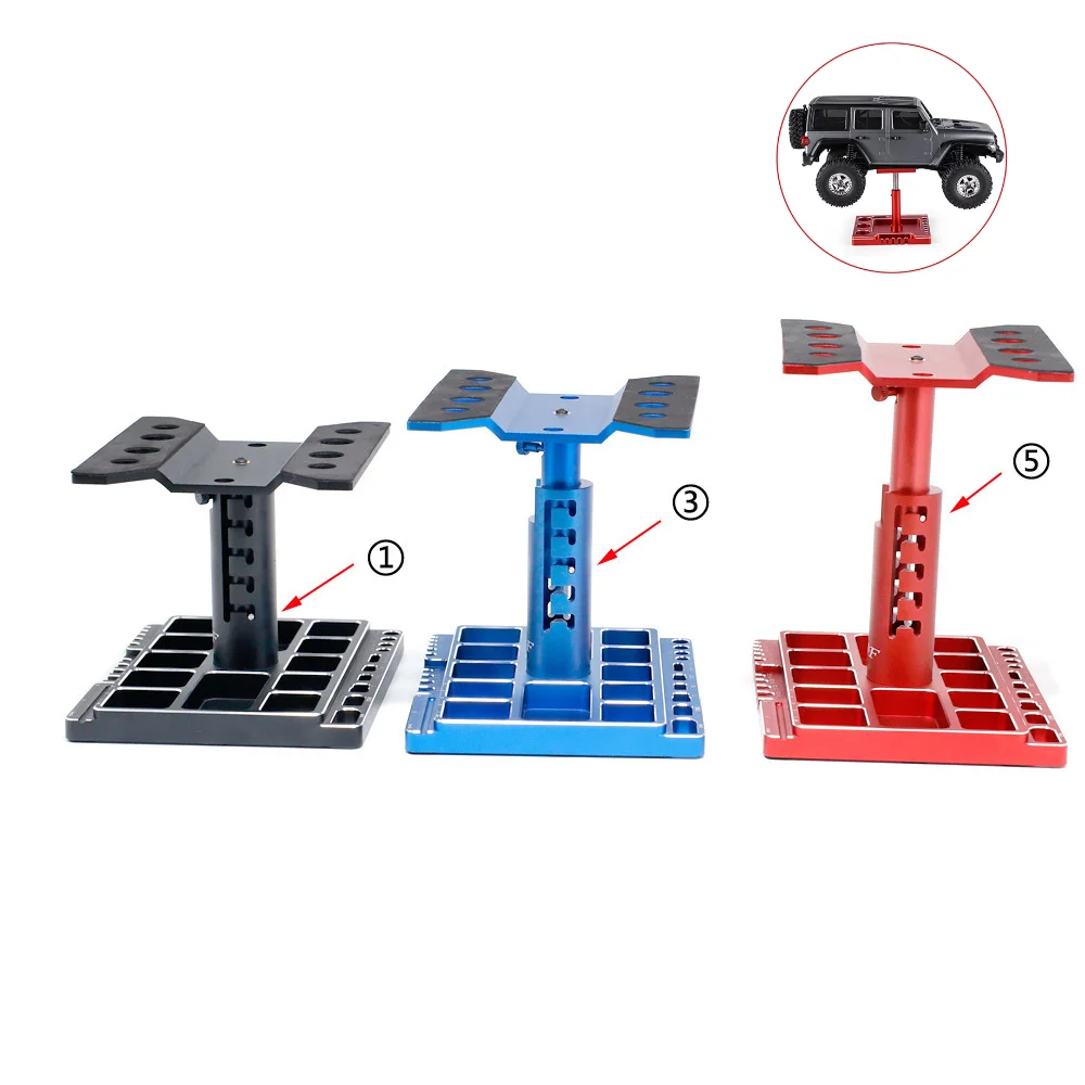 TBSCRC RC Cars Tool Heightening Work Stand Assembly Platform 360 Degree Rotate Repair Station 1/10 1/8 Buggy Crawler Car