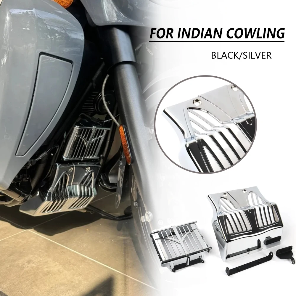 

For Indian Springfield Dark Horse 2018-2024 Black Chrome New Motorcycle Air Baffle Fairing Mudguard Lower Front Spoiler