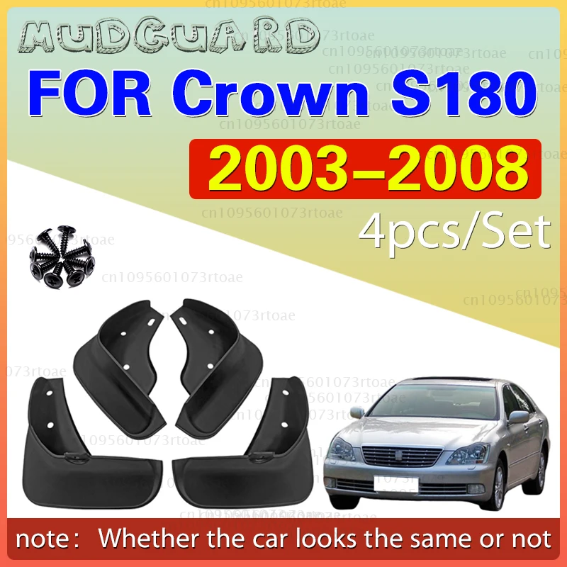 

4 PCS Car Mudflap for Toyota Crown S180 2003~2008 Fender Mud Flaps Guard Splash Flap Mudguards Accessories 2004 2005 2006 2007