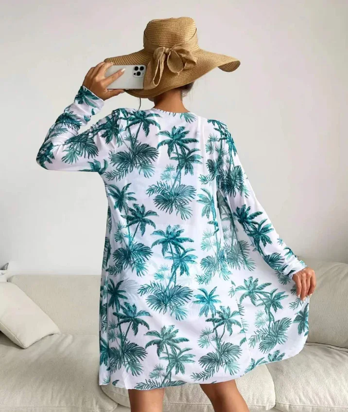 2026 new multi-color European and American mesh blouse fashionable and sexy Amazon leg-length pants three-piece women's swimsuit