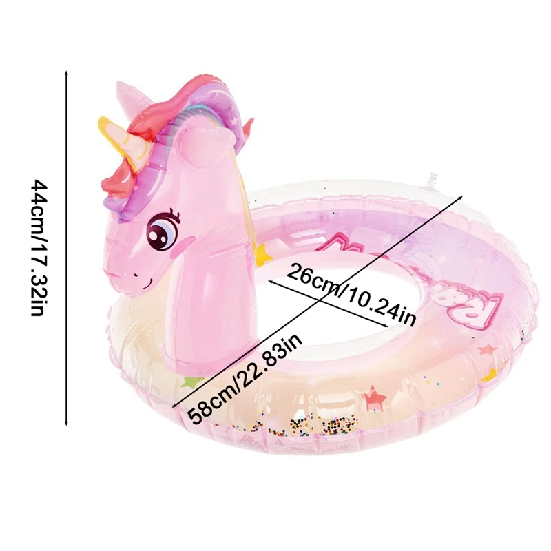 Inflatable Unicorn Swimming Ring, Water Air Mattress Pool, Swimming Animals for the Pool Swimming Ring Water Toy for Children