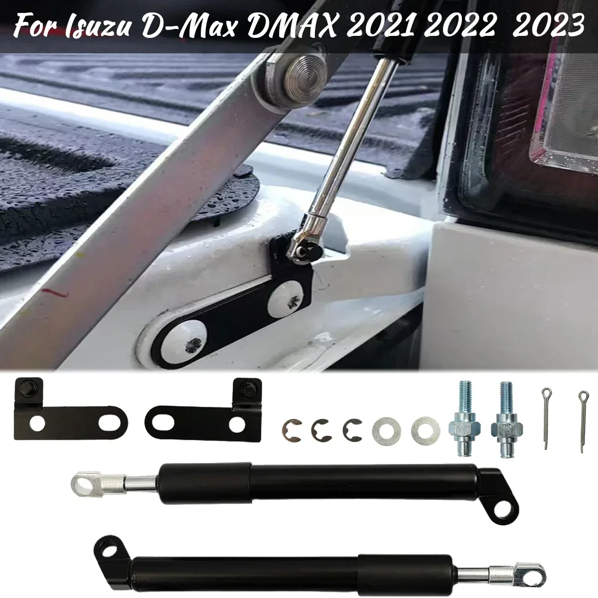 For Isuzu D-Max 2021 2022 Rear Tailgate Slow Down Damper Lift Support Gas Strut Bars Spring Shock Rod Car Tuning Accessories