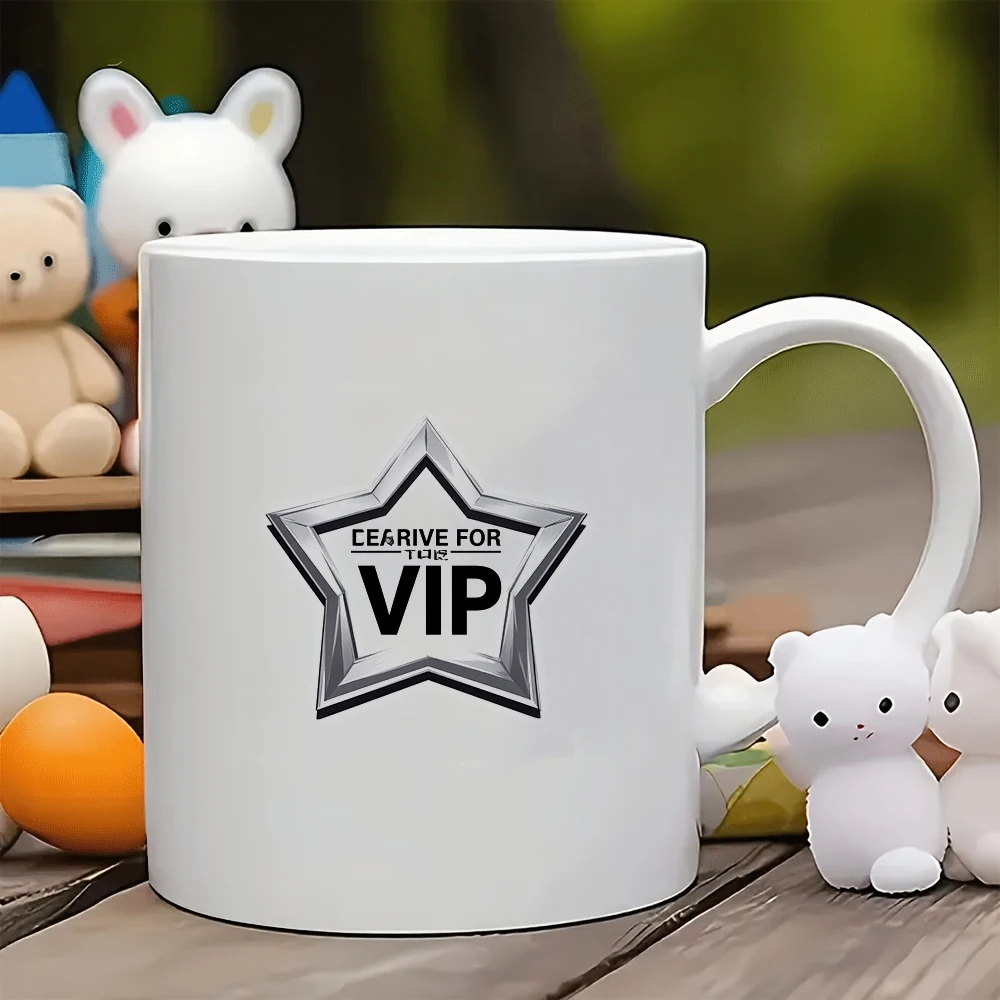 Mug Logo VIP 11oz + Cangkir Minuman Dingin & Panas untuk Anak - Hadiah Natal untuk Keluarga & Kantor