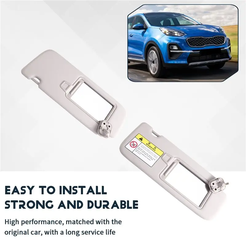 Mirror Equipped Sun Visor For Kia Sportage QL 2017-2021- Car Accessories Part Numbers 85210-D9110ED 85220-D9110ED