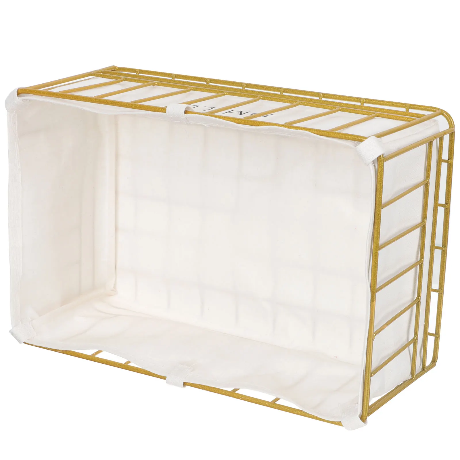 

Metal Wire Baskets Removable Liner Hamper Shelf Organizer Storage Basket for Toys Fruits Books Pantry Container Multifunctional