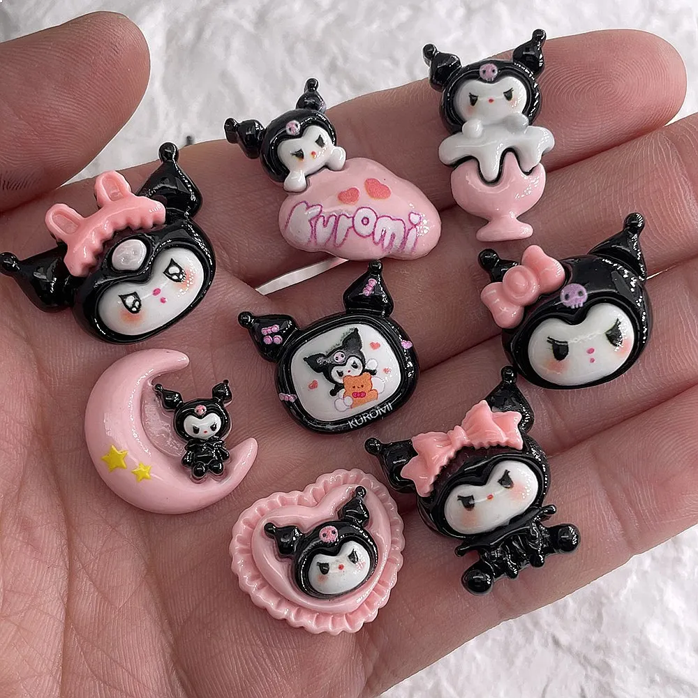 100pcs Kawaii Resin Cartoon Flatback DIY Scrapbook Hairclip Earring Craft Accessory - view 3