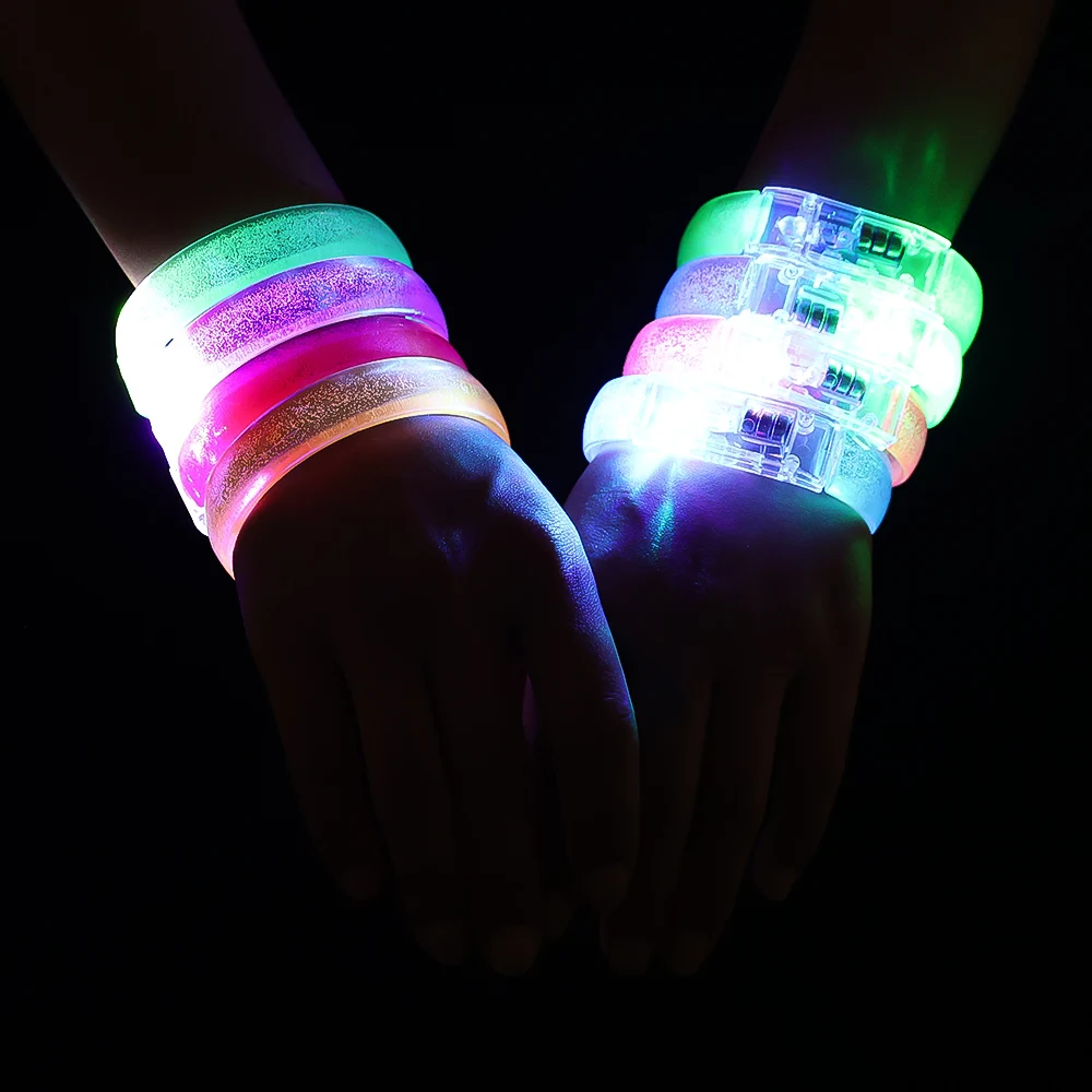 Luminous Wristbands LED Light Up Bracelet Glow in The Dark Home Birthday Party Decoration Supplies Accessories for Kids Adults