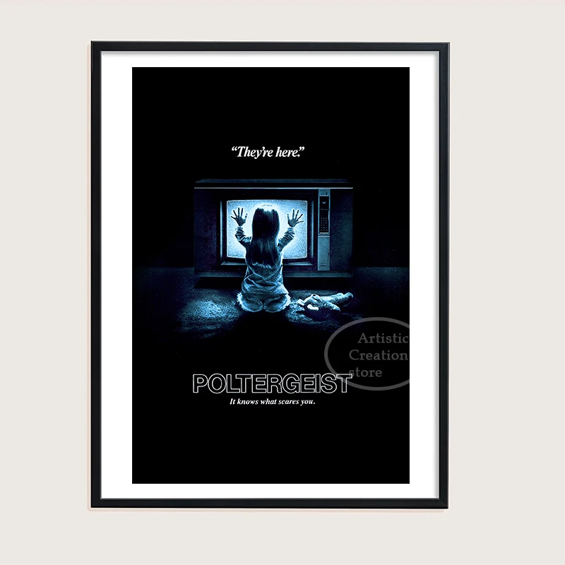 Classic Print Art Canvas Poster for Living Room Decor, Poltergeist Movie Horror Movie, Home Wall Picture