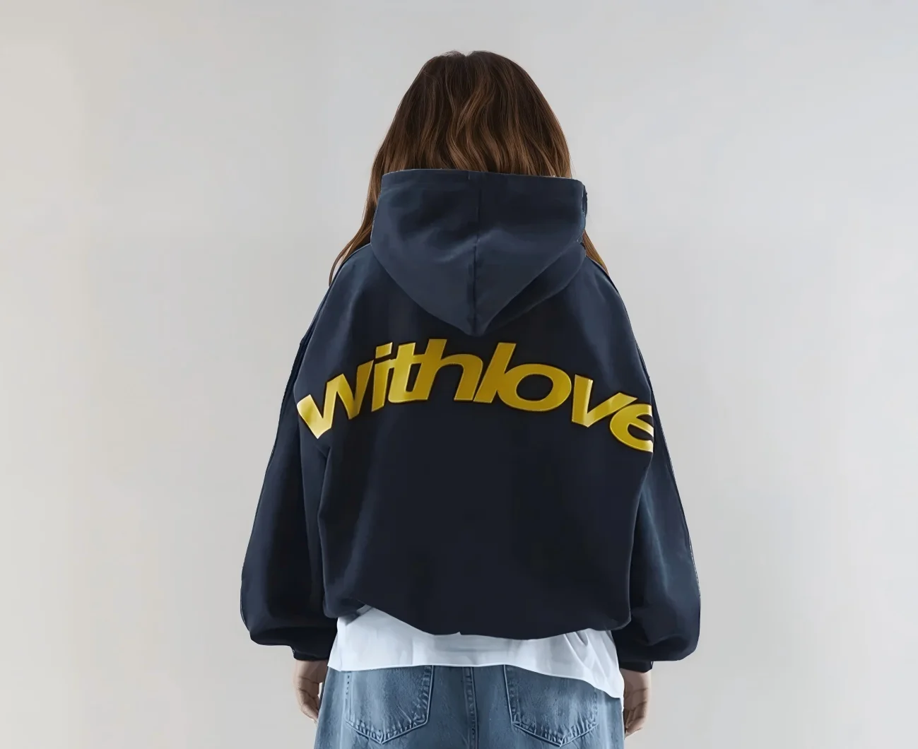 سترة نسائية أنيقة بغطاء للرأس - بلوفر باللون الأزرق الداكن مع غطاء للرأس، ملابس خارجية كاجوال بأكمام طويلة للأحداث اليومية والمناسبات الرسمية #2