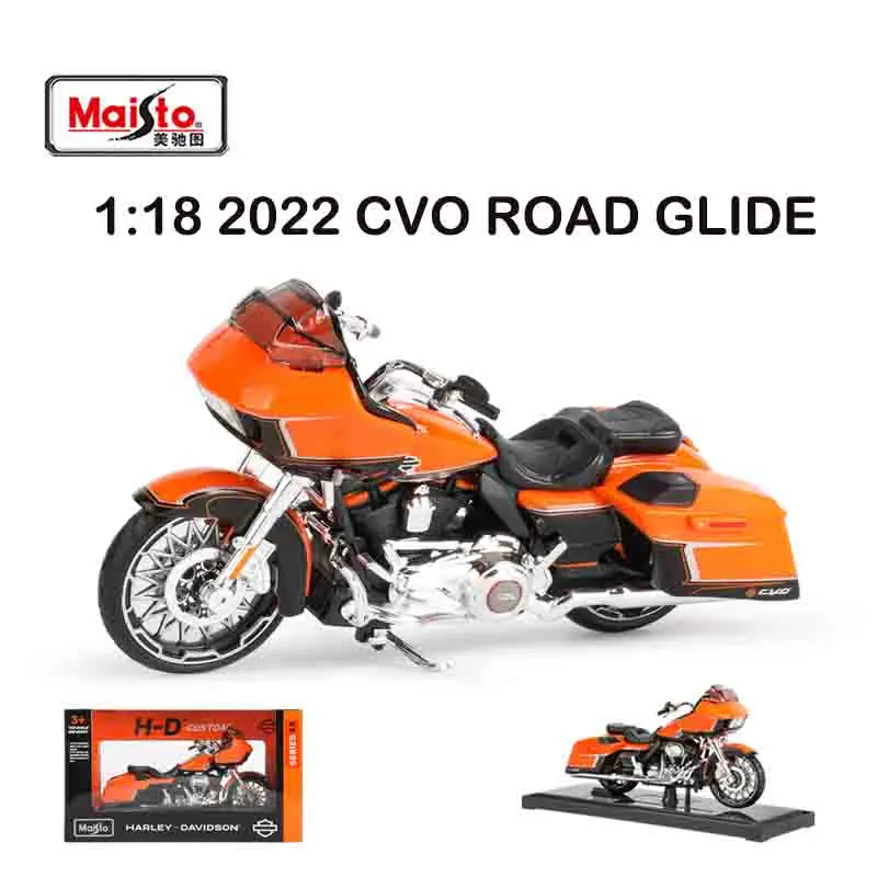 

Maisto 1:18 Harley Davidson 2022, CVO Road Glide, имитация модели мотоцикла из сплава, база
