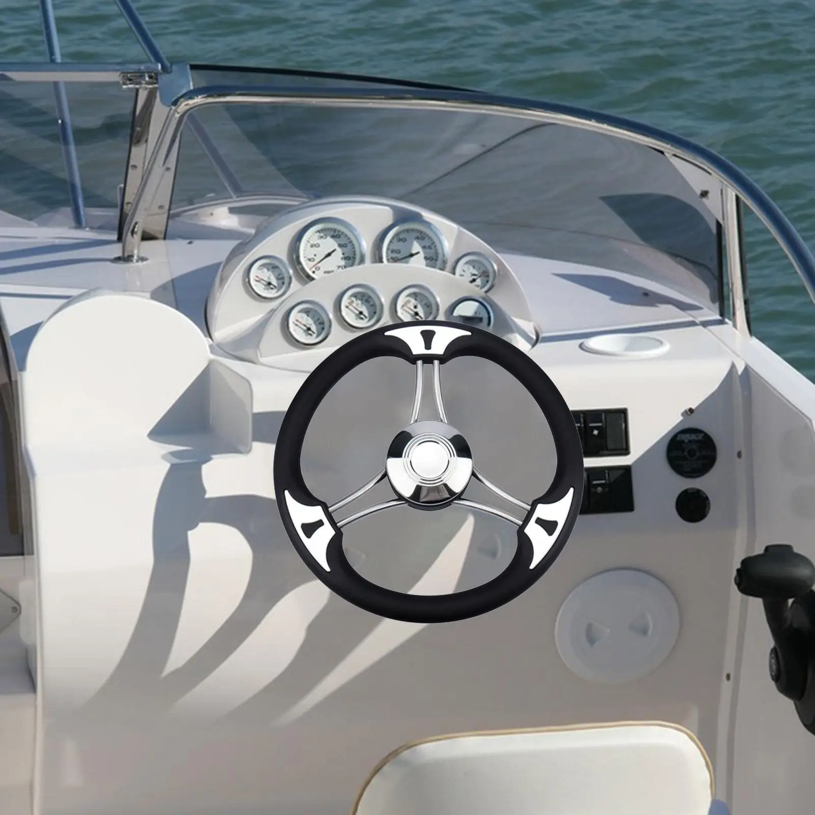 Boat Steering Wheel Durable Sturdy Waterborne Vehicles Easy Installation Premium