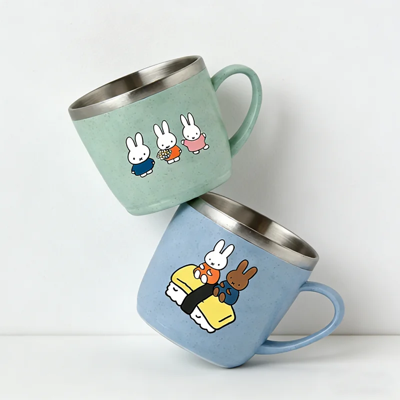 

Miffy 304 Stainless Steel Drop-resistant Glass Cute Convenient Toothbrush Cup Printing Toothbrushing Cup Portable Mouthwash Cups