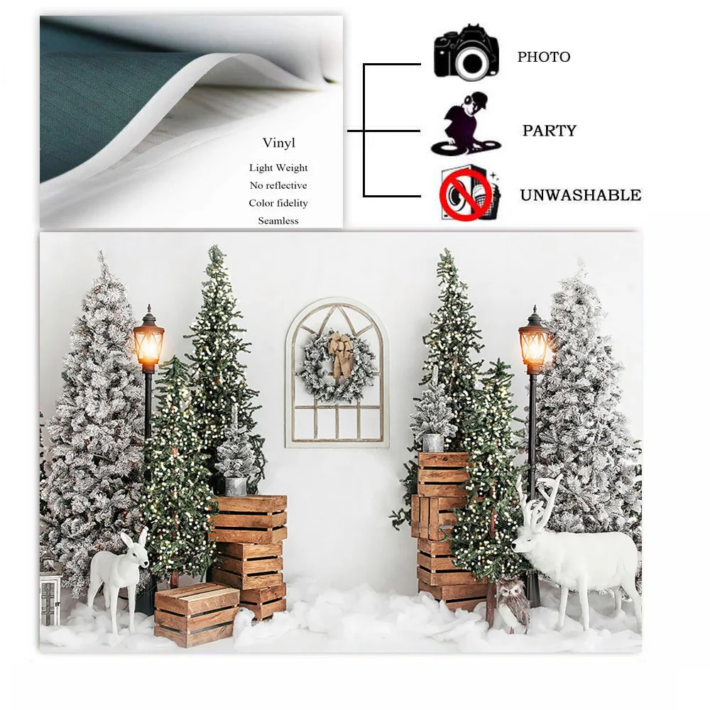 子供のポートレート写真アクセサリー,クリスマスの背景,雪,松の木,誕生日の背景