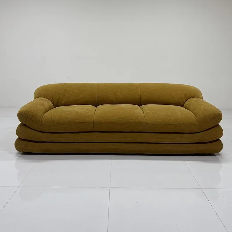 #Modern Chesterfield Sofa Set Extendable Wood Rectangle Adjustable Height Cotton Linen Living Room Home Decor Villa Warehouse