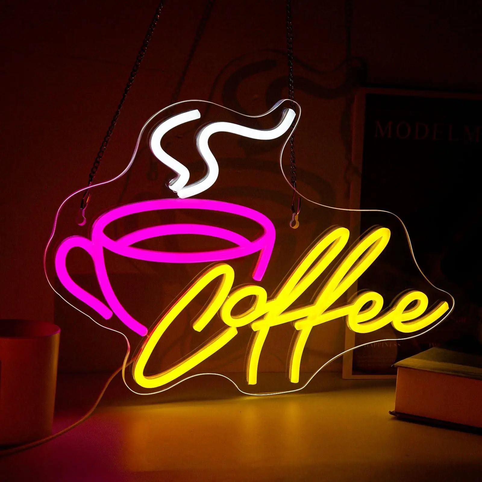 

Неоновая вывеска для кофе-бара для декора стен, светодиодная подсветка для кафе, вывеска для кафе, кофейной станции, бара, магазина, деловой кухни, художественный декор