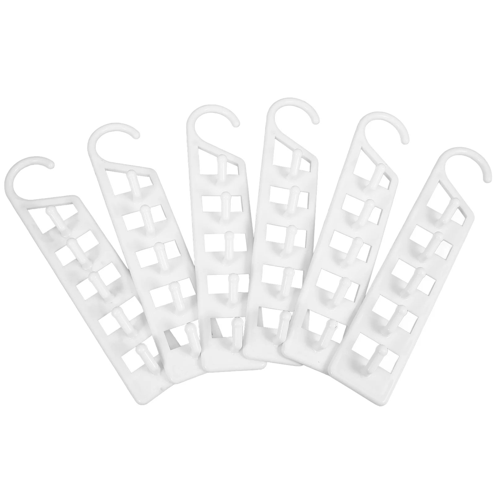 

6 Pcs Space Saving Hangers Closet Door Storage ganizer White Heavy Duty Vertical Travel Dormitory Shirt Pants Purse Household