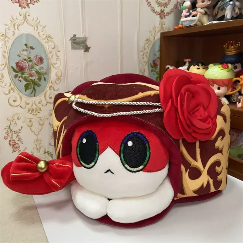 

Anime 25CM Honkai：Star Rail Argenti Cat Cake Plush Pillow Game Cosplay Cartoon Pillows Cat Decoration Christmas Present