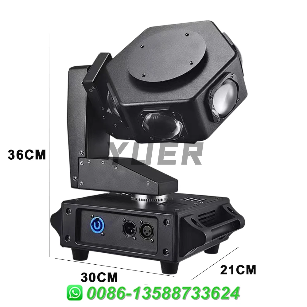 Imagem -03 - Rgbw Led Movendo Luz Principal Ufo Feixe Girar Luzes Efeito Meteoro Dmx512 para dj Discoteca Clube de Casamento Efeitos de Palco 6x40w Novo