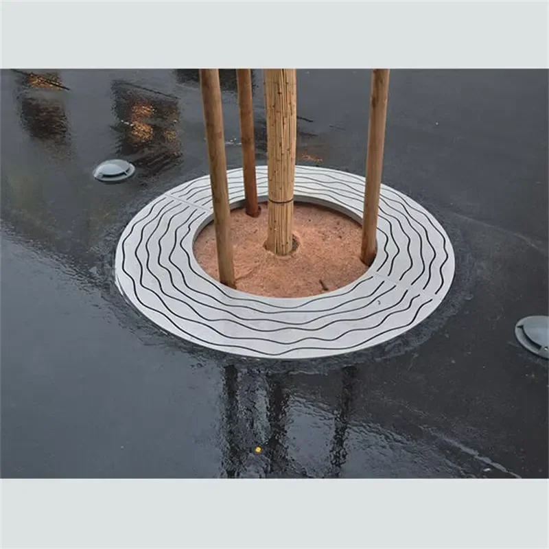 Custom Design Outdoor Round Tree protection Grates Sidewalk Metal Tree Grille Outside Street Tree Grids