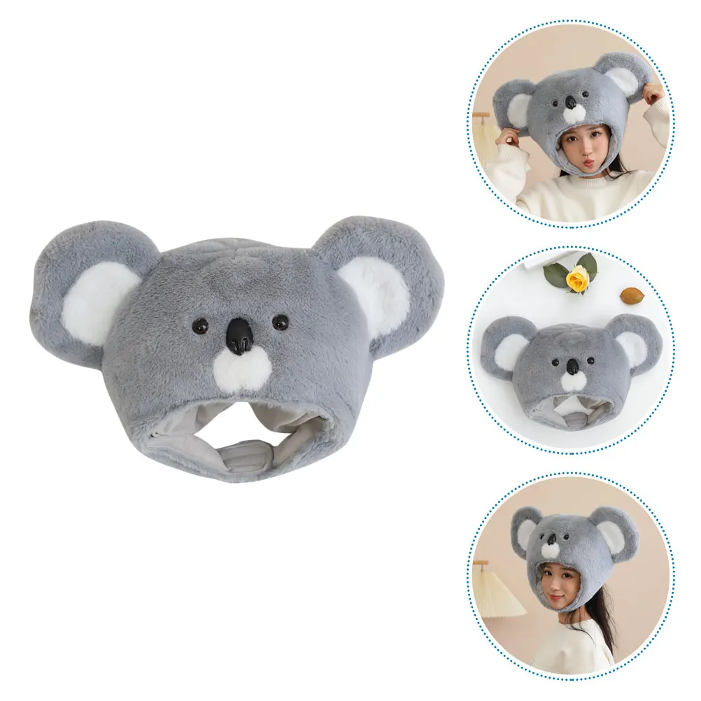 

Cute Koala Hat for and Adults Soft Headgear Fun Animal Ears for Cosplay Halloween Photo Booths Hat Costume