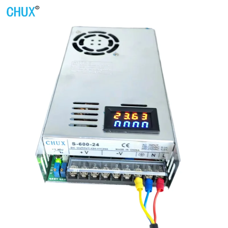 CHUX 500w 600W Adjustable Switching Power Supply Digital Display 12V 15V 24V 27V 36V 48V 60V 72V 80V 90V 100V 110V AC DC SMPS