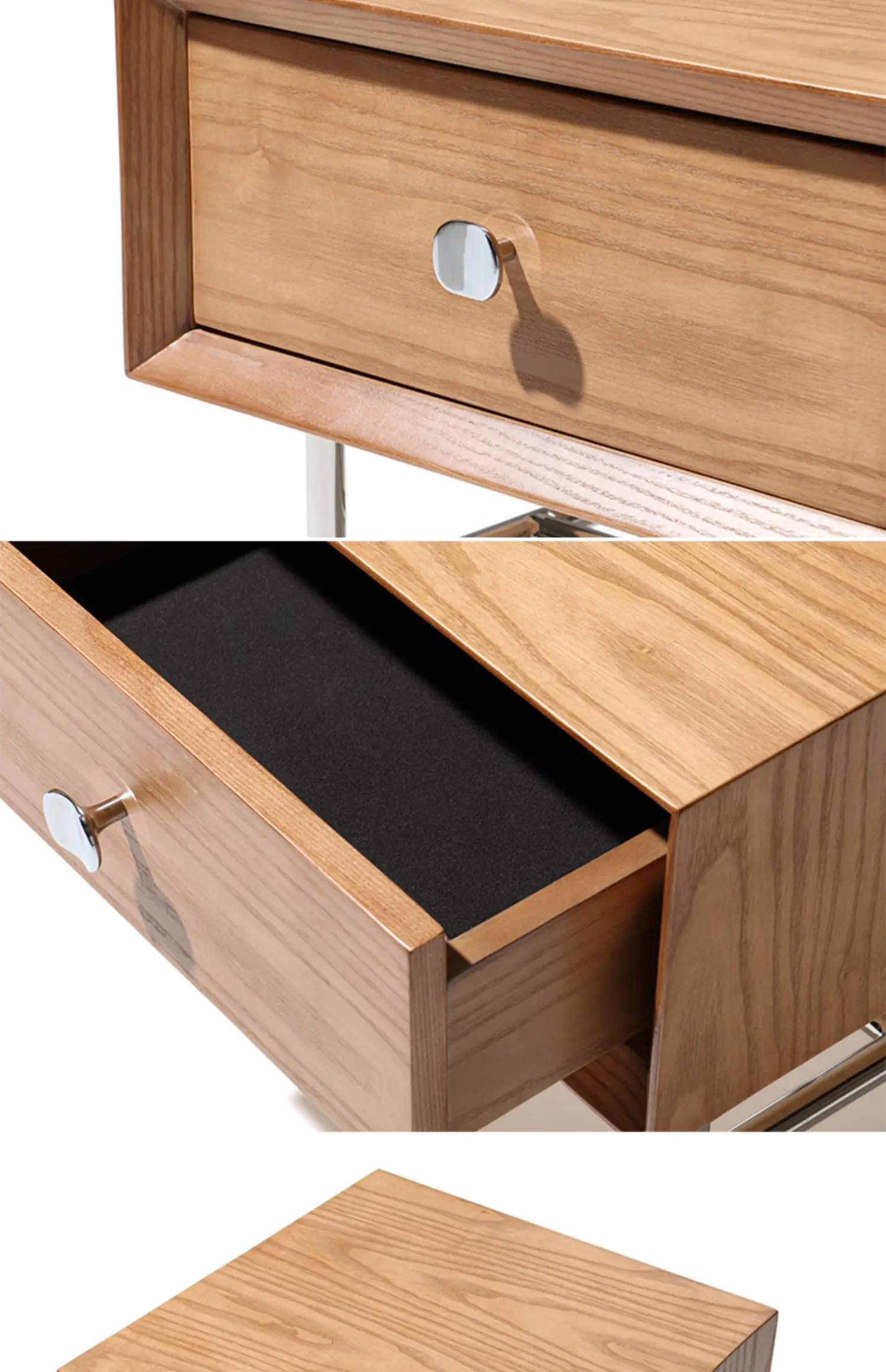 

Nordic Retro Designer Model Bedside Table Bedroom and Household Japanese Style Silent Style Bedside Storage Cabinet