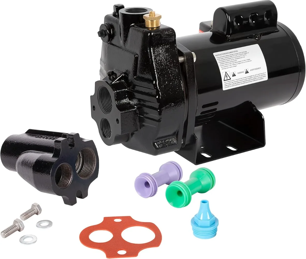 115/230 Volt, 3/4 HP, 8.1 GPM Convertible (Shallow or Deep Well) Jet Pump, Black, 97090701