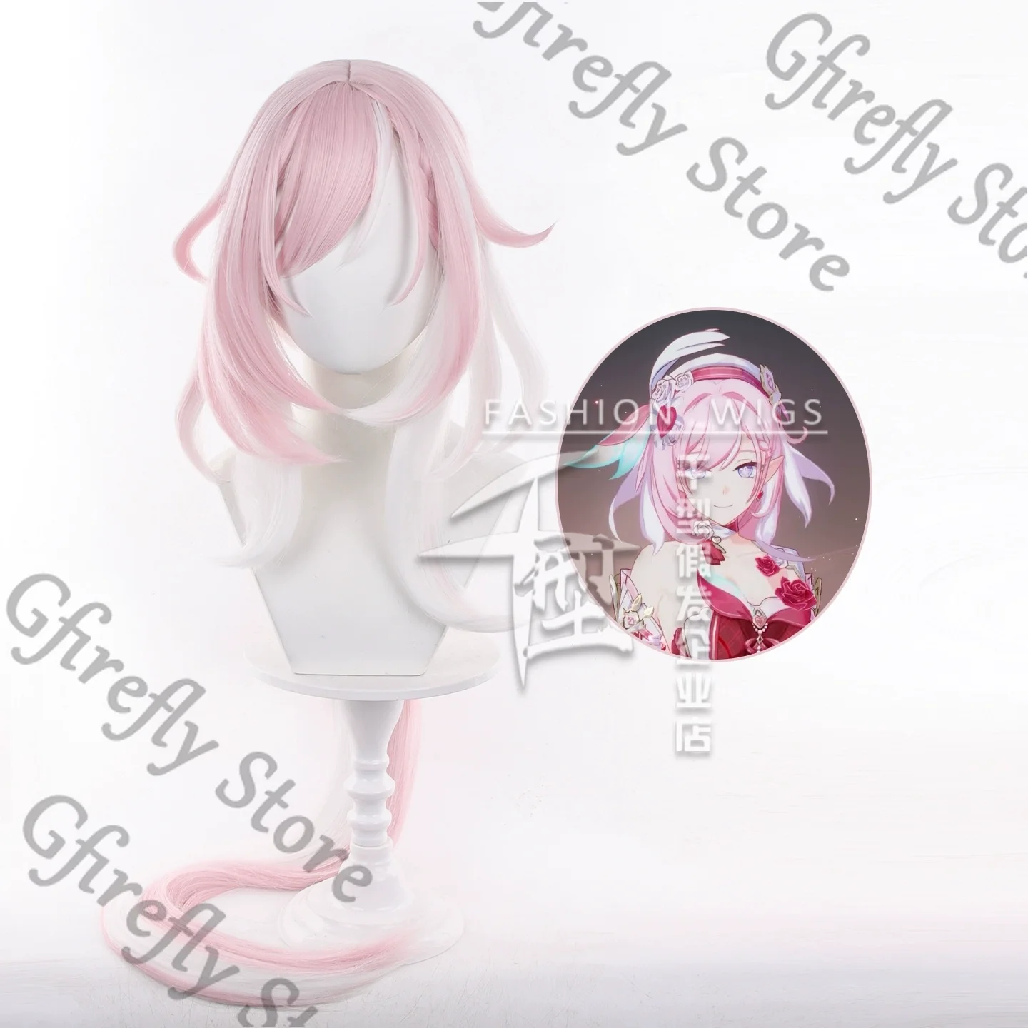 

Elysia Hair Hairpiece Honkai Impact 3 Wig Periwig Cosplay Costumes Comic-con Hallowmas Toupee Anime Gifts Headdress Ornaments