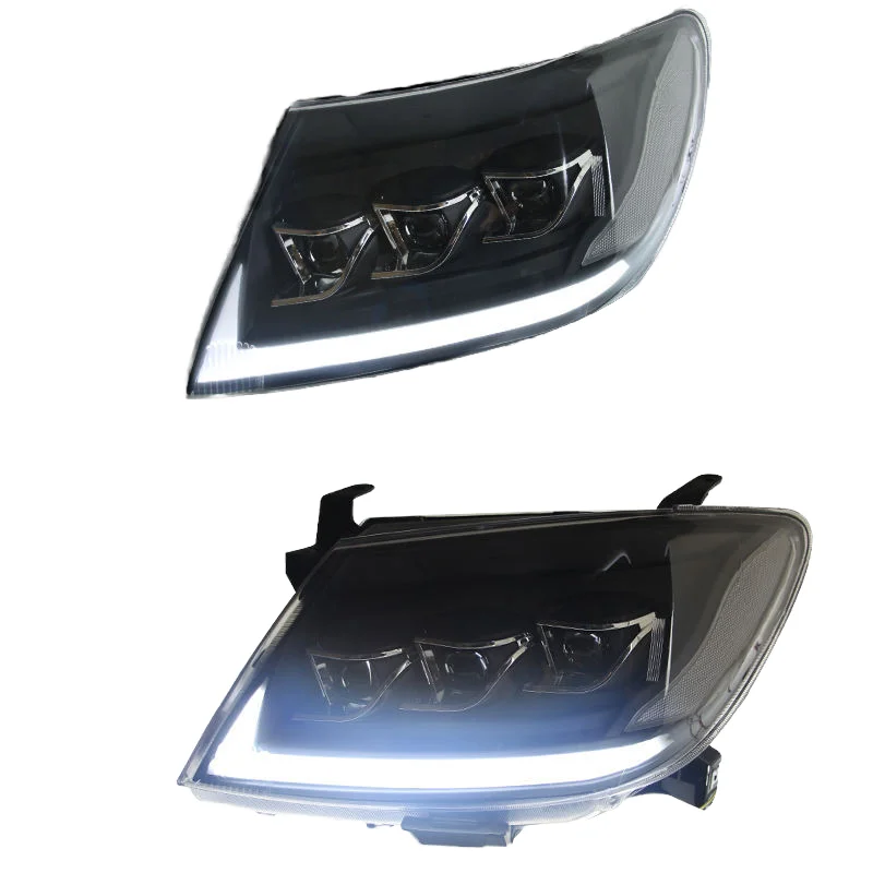 

12-14 VIGO Light Emitting Diode Daytime Running Light Headlight Assembly Modified New 12v Steering Signal Lens Headlight