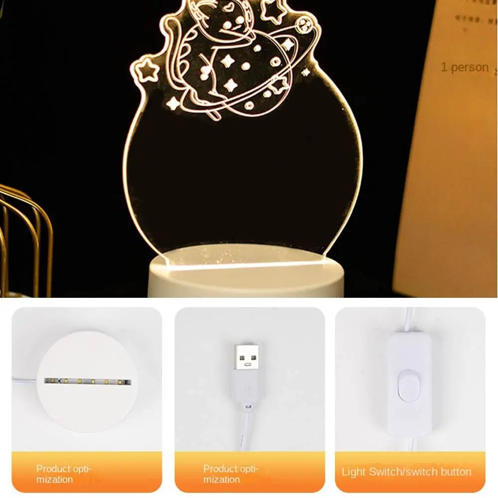 Acrylic USB Led Message Board Handwriting Writing Board Warm Light Light Night Light Decor.