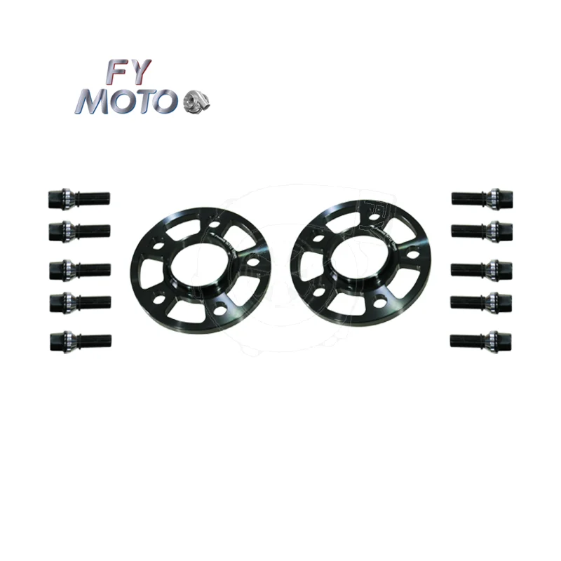 สเปเซอร์ล้อขนาด 10 มม. 12 มม. 15 มม. 20 มม. PCD 5*112 CB ขนาดกลาง 66.6 มม. สำหรับรถ BMW แชสซี F&G พร้อมน็อต 10 ตัว