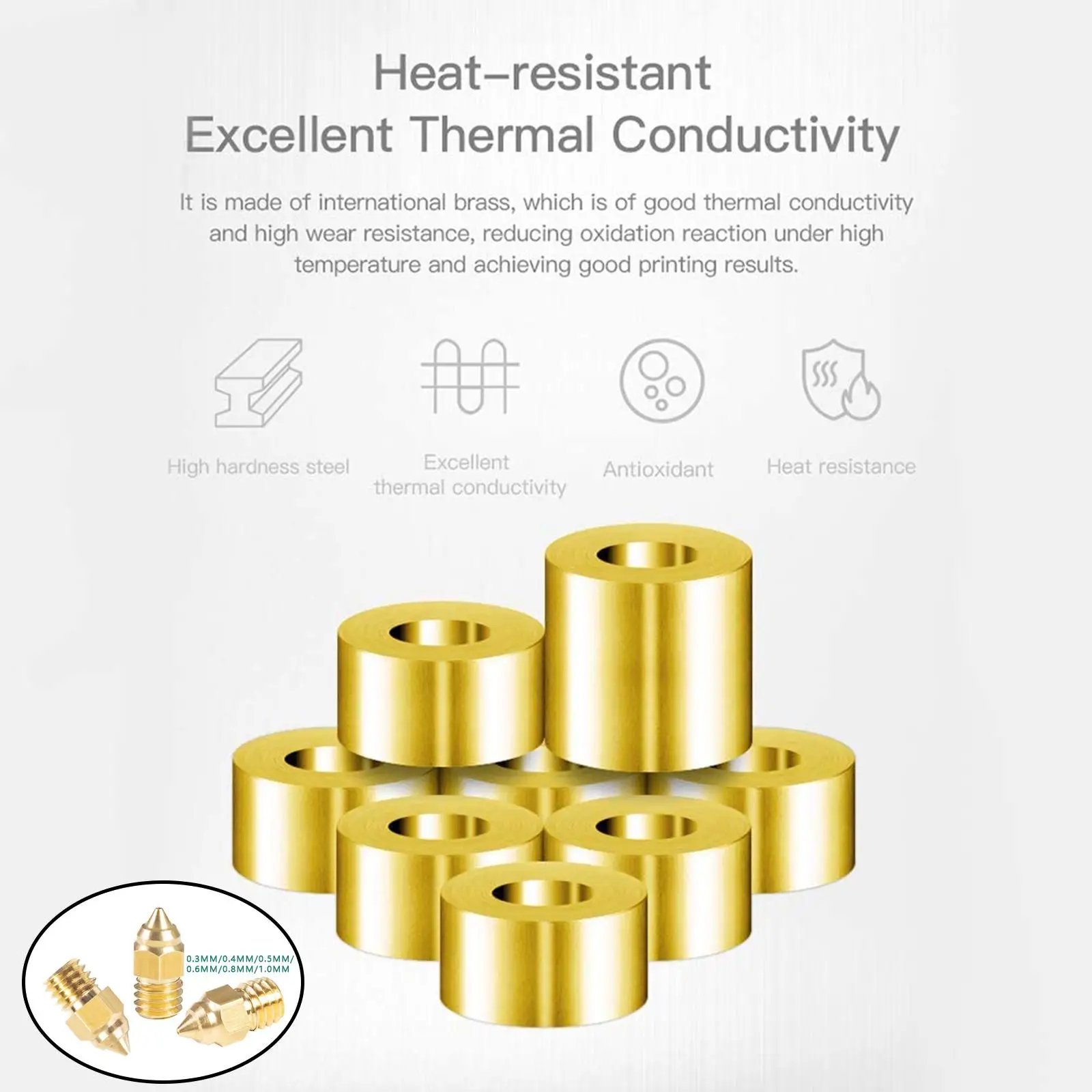 Jeu de 3 buses d'extrudeuse pour CR-10 CR-10MINI CR-10 CR-10 V2 CR-10 V3