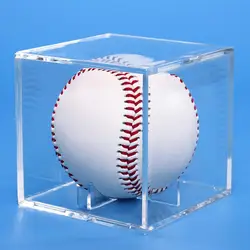 Estuche de exhibición de béisbol transparente, soporte de almacenamiento cuadrado duradero, caja de exhibición de béisbol, suministros deportivos