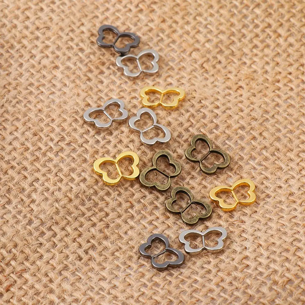 20pcs 3.5mm Mini Ultra-small  Butterfly Belt Buttons  Bags Accessories Tri-glide Buckle Diy Dolls Buckles