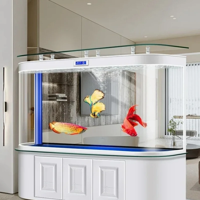 Living Room Large Double Circle Wall Bottom Filter Ecological Aquarium Intelligent Fish Globe Change Water