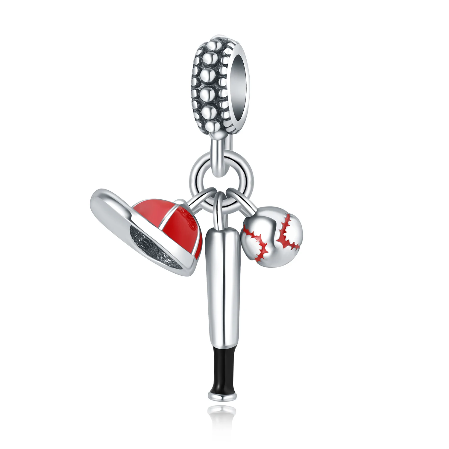 

Beads 925 Sterling Silver Charms Original Baseball Equipment Sports Pendant Beads Fit Bracelet Jewelry Diy Women Gift Accessory