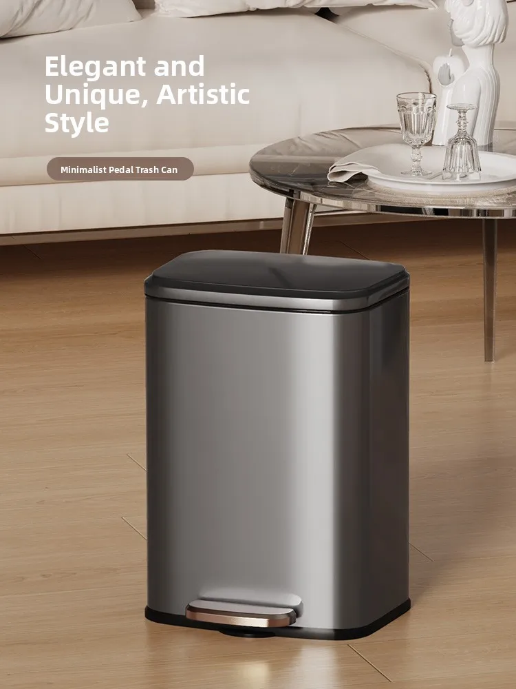 

Stainl Steel Foot Pedal Tra Can Large Capaci for Living Room Bedroom Kitchen Batoom Home Use Commercial Use Hotel