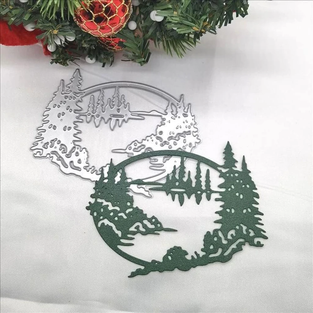 New cutting dies 2024 new arrivals Christmas Forest Dies Metal Cut Dies for DiY scrapbooking perforadora para papel Handicrafts